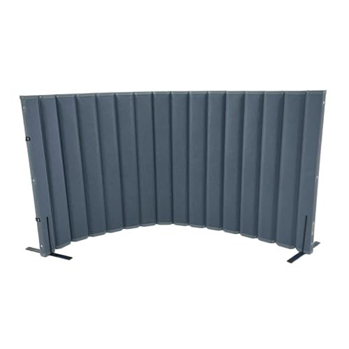 Versare VersiPanel Acoustical Partition Wall - Sound Panel Classroom Office Room Divider, Flexible Arrangement, Easy Roll-up Storage (Blue, 8' Wide x 48" Tall)