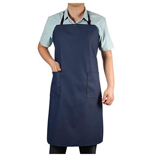Waterproof Rubber Vinyl Apron W/ 2 Pockets - Lab Apron for DishWashing,Grooming