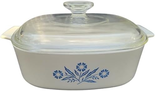 Corning Ware Blue Cornflower A-2-B Dish with Pyrex A-9-C - Thumbnail 2