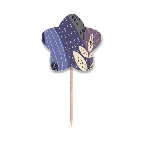 Cure-dents en forme d'étoile avec motif floral en bois naturel pour buffet