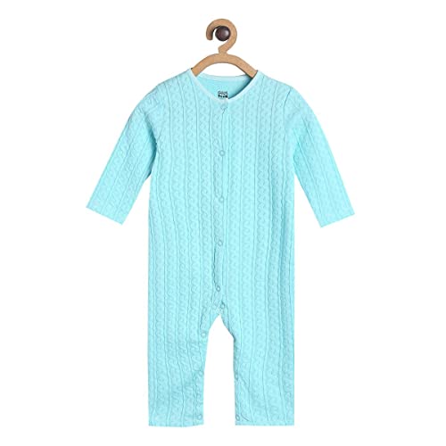 Image of miniklub Kids Girls Blue & Red Pack of 2 Pure Cotton Rompers