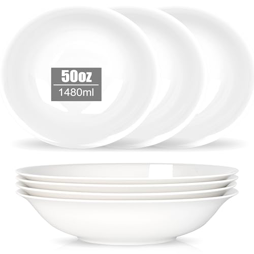 ALLUSEIT Suppenteller, 4Teilige 1.5L Tief Pastateller Salatschüssel,...