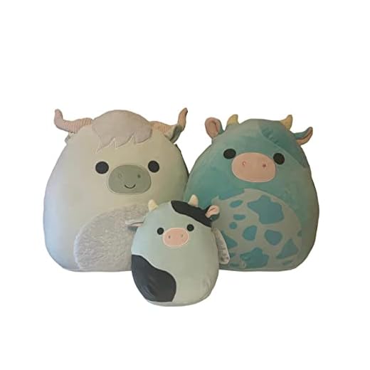 Squishmallow Easter Squad Spring 2023 Squishy Stuffed Animal Toy Plush (TULUCK/Cillian/IVER Blue Cow Set)