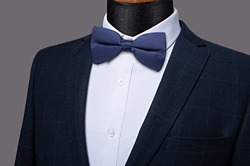 Image of YourTies Bow Ties for Men Pretied Bowties Solid Color Satin Bow Tie Formal Business Tuxedo Wedding Party Prom