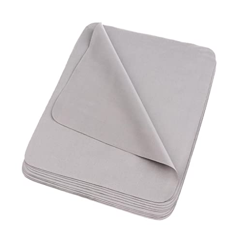 Pistro 10枚パック マイクロファイバークリーニングクロス 電話スクリーンカメラレンズ用 - グレー