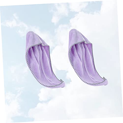 Balacoo Touca De Banho De Lã Coral 4 Unidades Turbinas Para Secagem De Cabelo Para Mulheres Toalha D