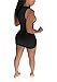 LROSEY Women's Sexy Bodycon Sleeveless Mini Dress Birthday Party Club Criss Cross Ruched Halter Dresses Black