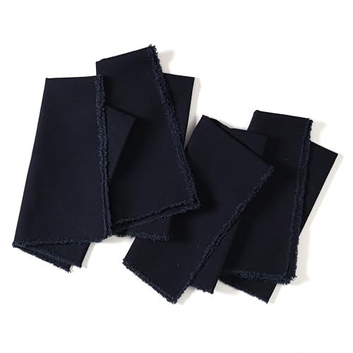 Ramanta Home Cloth Napkins Set of 4 Navy Blue 18x18 Inch