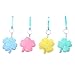 Produktbild KESYOO4pcs Plüsch Lucky Irish Four Leaf Clover Anhänger Schlüsselanhänger Metallkette Auto Geschenk Keychain St Patricks Day Geschenke (gelb und hellblau und rosa und grün)