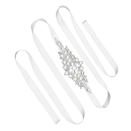 Holibanna 1Pc Cinturón De Satén De Diamantes De Imitación Accesorios De Vestido De Novia Cadena De Cintura Dorada Cinturón De Diamantes De Imitación Velos Accesorios De Novia Cinturón De