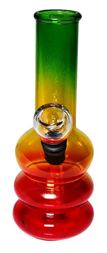 Handgemachte Rasta Bong Reisebong Glasröhrchen Borosilikatglas Mini Hookah 12,7 cm günstig (SG-12) – Bild 3