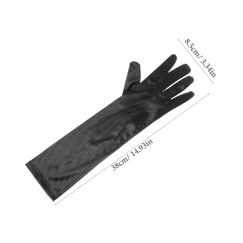 Homoyoyo Pack Women's Long Satin Gloves for Wedding Formal Party Banquet Tea Party Church Events2