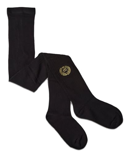 MeMoi Girls Ribbed Cotton Rich Embroidered Crest Sweater Tights4