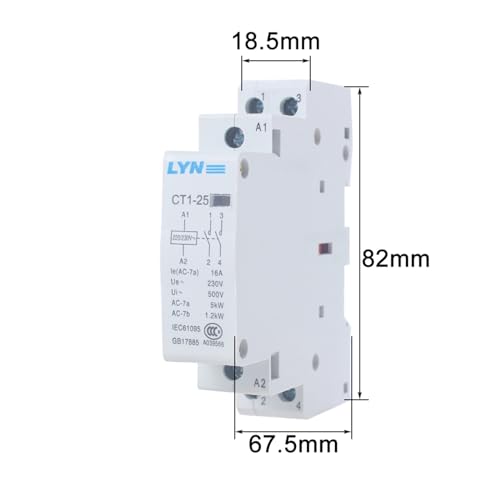 Contacteur modulaire rail DIN 230V pour l'automatisation de la maison connectée