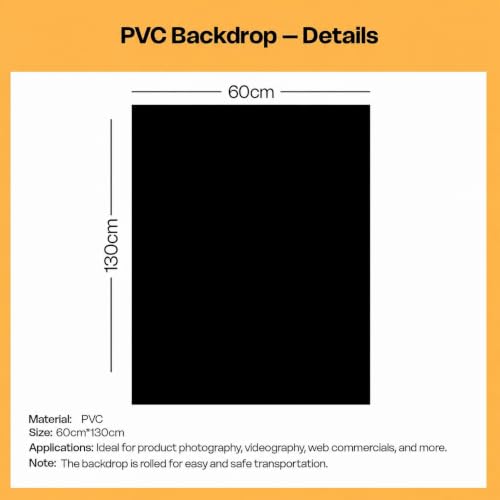 Image of HIFFIN 60x130cm Red Photography Backdrop, Matte Vinyl Non-Reflective Background for Product, Food & Studio Photography, Waterproof, Durable, Tear-Resistant & Easy-Clean PVC Surface Roll