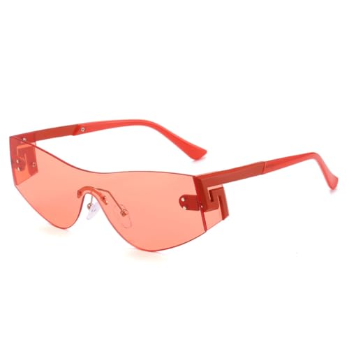 Lunettes de soleil tendance vintage argentées une pièce pour homme femme