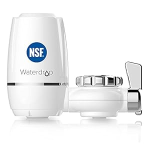 Waterdrop WD-FC-03 NSF-zertifiziert, langlebiges Wasserhahn-Filtersystem, Wasserhahn-Wasserfilter, Leitungswasserfilter, reduziert Chlor, Geschmack und Geruch – passend für Standard-Wasserhähne (1 Filter im Lieferumfang enthalten)