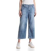 STREET ONE Damen A379012 Wide Leg Jeans, Medium Blue Random, 28W x 26L