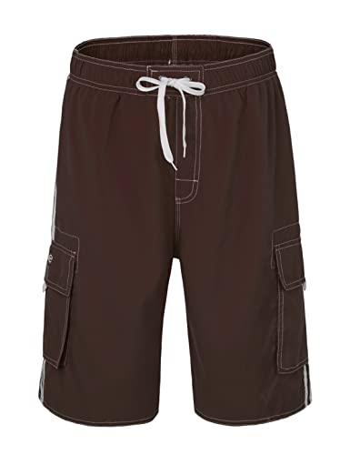 Image of Nonwe Men's Beachwear Board Shorts Quick Dry with Mesh Lining Swim Trunks