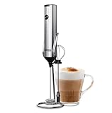 Thörben Espumador y Batidor 2-en-1, Inalámbrico, Acero Inoxidable, USB-C Recargable, 3 Velocidades con LED, 2 Cabezales Intercambiables, Base Soporte, para Café y Repostería