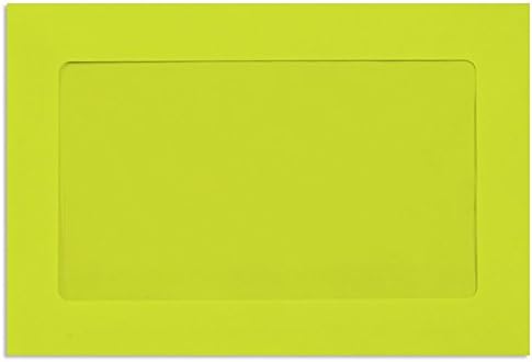 LUXPaper 6 x 9 Full Face Window Envelopes, Wasabi Green, 500 Pack