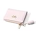 Stylifeo Fashion Wallets Girls Cute Small Bow Wallet Aesthetic Card Holder Bifold Wallet Coin Purse Cash Pocket with Zipper for Women (Bi-Fold Wallet, Pink)