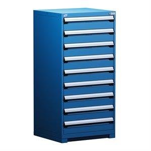 Rousseau Heavy-Duty Stationary Cabinet (with Compartments), 9 Drawers (30"W X 27"D X 60"H) R5ADG-5813