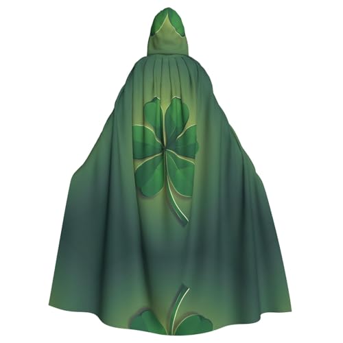 Cape longue à capuche trèfle porte-bonheur adulte