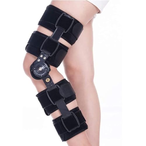 Image of DIALDRCARE Hinged Knee Brace with Chuck, Adjustable Orthosis Stabilizer for Postoperative Knee Support, Restoration and Stabilization, Pain Relief and Swelling Reduction, Fits Right and Left Leg