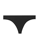 Heidi Klum Intimates Women's Stretch Lace Thong Underwear - Ladies Sexy Lingerie Panties - Seamless Black, Large