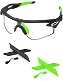 PapaViva Kit di ricambio per naselli e calzini auricolari in gomma per Oakley RadarLock XL OO9196/RadarLock XL ventilato OO9196, verde e nero