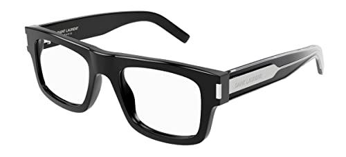 Gafas de Vista SL 574 Black Saint Laurent Monturas Cuadradas Hombre Acetato Elegante