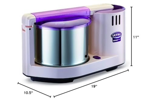 Ultra Grind+ Gold 2 Liter Table Top Wet Grinder with Atta Kneader, 110 Volt