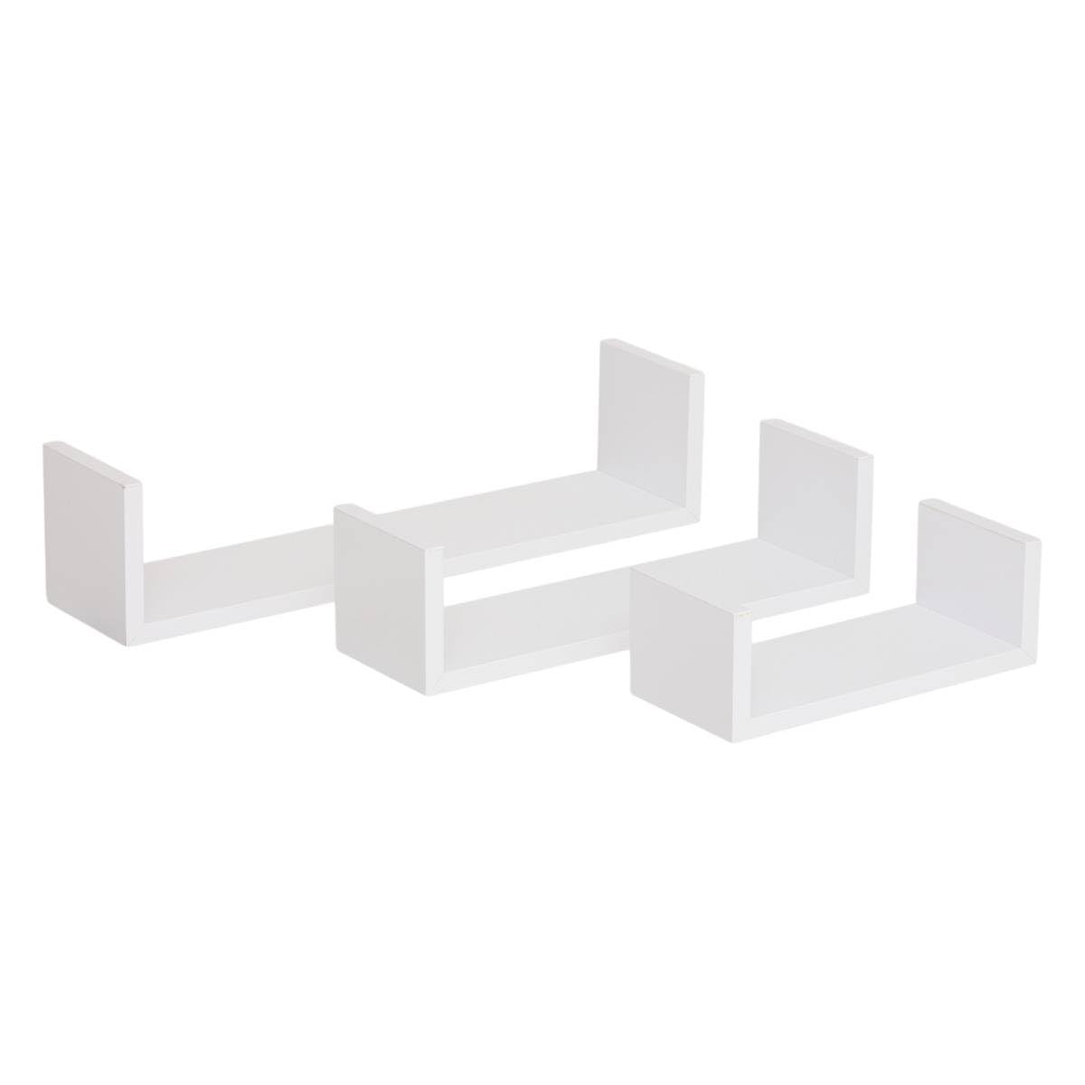 JUEGO DE 3 ESTANTES DE PARED BLANCOS