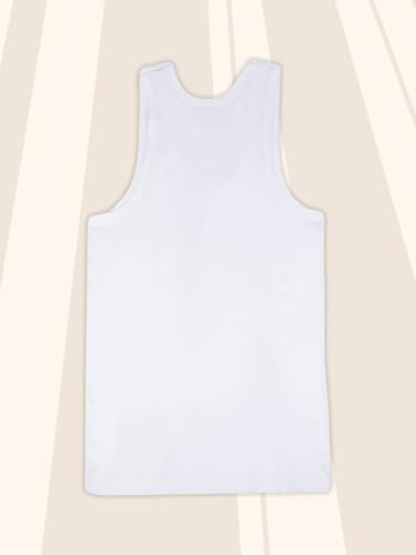 Image of LUX PARKER Boy's Regular Fit Plain Vest | 100% Cotton| Skin Friendly | U- Neck | Lightweight | Pack of 9