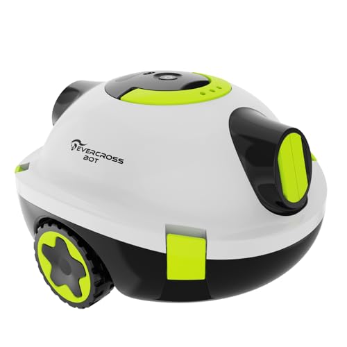 (2026 Neu) EVERCROSS BOT Poolroboter, 100 Min Laufzeit Automatischer Poolsauger zur Bodenreinigung, 40W Doppelmotor für Pools bis 120㎡, 3L Schmutzbehälter & 180μm Filter, IPX8 Wasserdicht