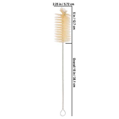Redecker Pig Bristle Baby Bottle Brush With Flexible Wire Handle, Set Of 2, 16-Inches, Made In Germany #TOP4
