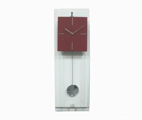 RELOJESDECO Reloj de Pared de pendulo 59cm, Cristal y Madera ...
