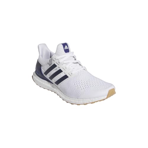adidas Men's Ultraboost 1.0 DNA Sneaker, White/Dark Blue/Gum, 8.53