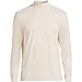 Lands' End Mens Long Sleeve Super-T Mockneck Flax Heather Tall Medium