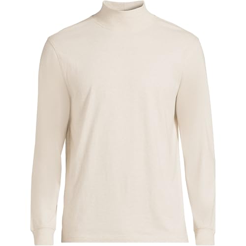 Lands' End Men's Super-T Cotton-Blend Mock Turtleneck Shirt3