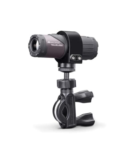 Midland Bike Guardian Wi-Fi C1424, Dash CAM para Motos Full HD 30 FPS, Gran Angular 170°, Micro SD hasta 64 GB, Acelerómetro, Impermeable IP68, Soportes para Manillar y Ventosa, Conexión a App, Gris