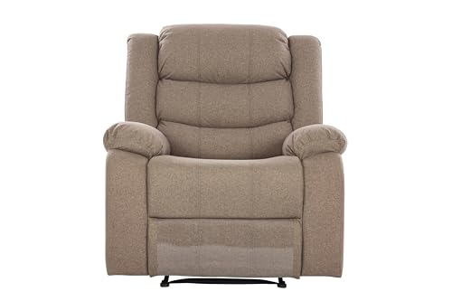 Image of Urban living - Illinois Single Seater Fabric Manual Recliner | 1 Seater Sofa | Single Sofa Recliner | 1 Seater Chair Sofa | 1 Year Warranty | Brown
