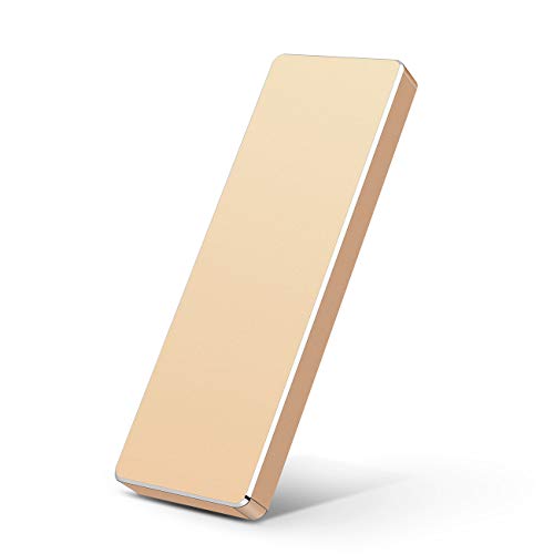 JAYSOO Disco Duro Externo 1tb Type C USB 3.1 Disco Duro Externo para PC, Mac, MacBook, Chromebook, Xbox (1tb, Oro)