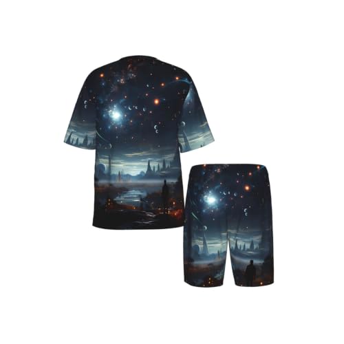 Ensemble pyjama astres et constellations idéal pour les soirées cocooning et détente - 5
