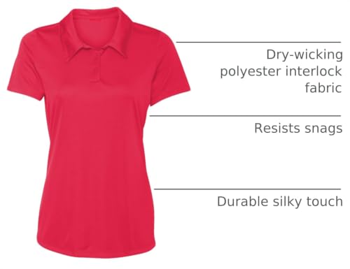 Image of Opna Women's Dry-Fit Golf Polo Shirts 3-Button Golf Polo's in 20 Colors XS-3XL Shirt