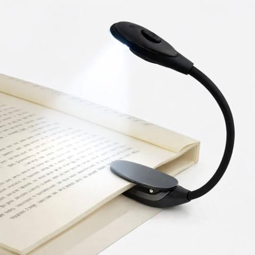 Luz de Leitura Para Livro LED Luminária de Livro - Altura Ajustável - Ideal para Estudar ou Ler a Noite