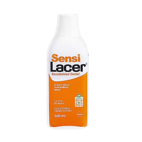 LACER SENSI - Colutorio 500 ml, Reduce la Hipersensibilidad Dental, Desensibilizante y Remineralizante, Enjuague Bucal Diario, Alto Contenido en Flúor