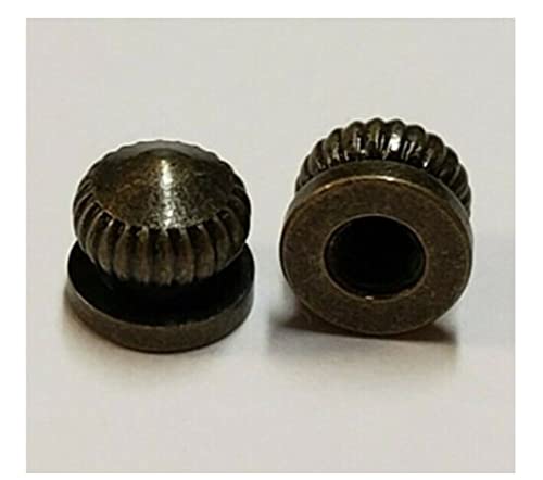 Galapagoz Antique Brass Knurled Acorn Nuts Tap 8/32F Height 5/16 inch Lot of 2 New USA