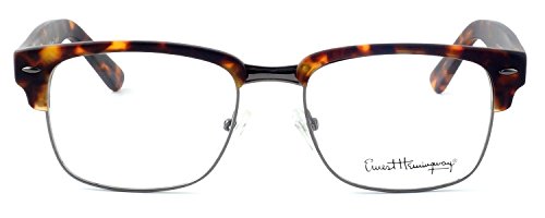 Ernest Hemingway 4629 Designer Reading Glasses in Matte Tortoise & Gunmetal +3.0